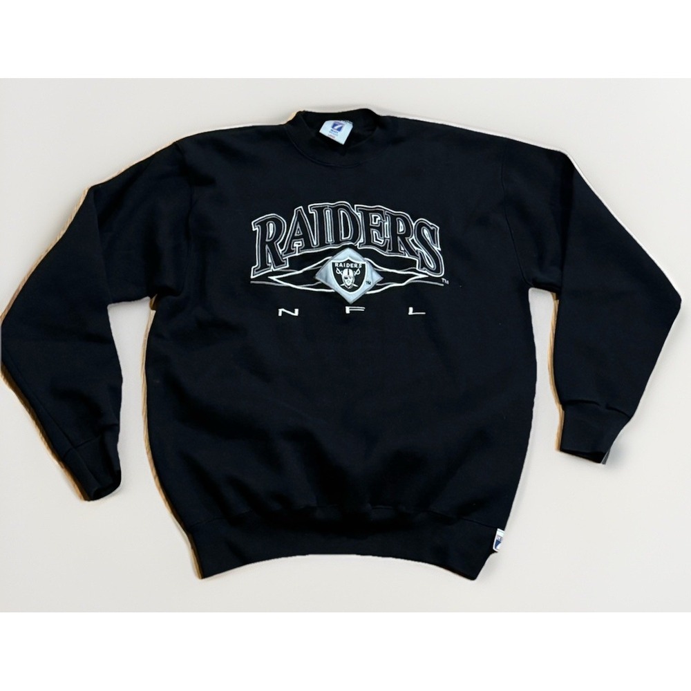 Vintage 90s Oakland Raiders Sweatshirt L Eazy E Ice Cube Logo 7 USA Made
